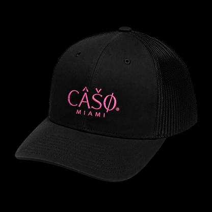 Miami Signature Trucker Hat – Black/Pink